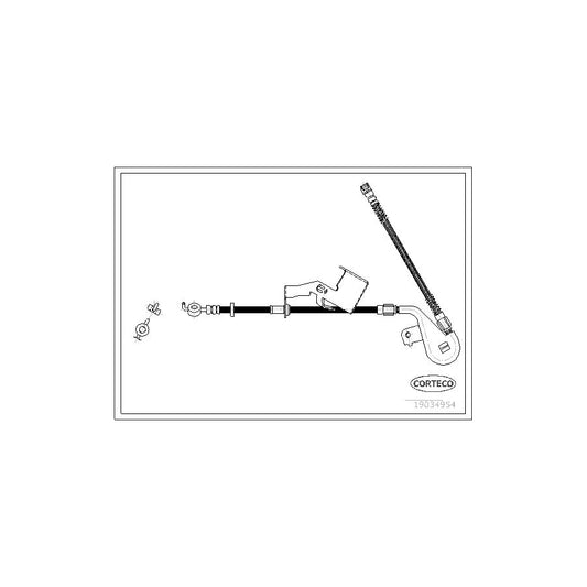 Corteco 19034954 Brake Hose For Peugeot 407 | ML Performance UK
