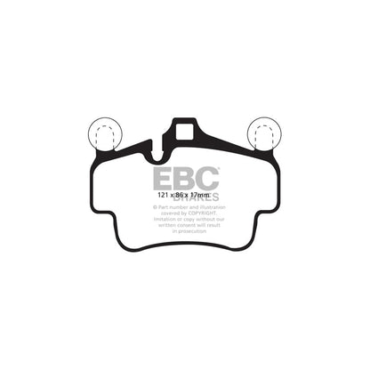 EBC PD05KR587 Porsche 911 (997) Orangestuff Rear Brake Pad & Plain Disc Kit - Brembo Caliper 2 | ML Performance UK Car Parts