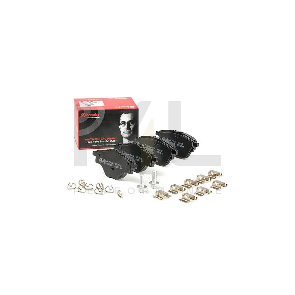 Brembo P 61 124 Brake Pad Set Excl. Wear Warning Contact, With Brake Caliper Screws | ML Performance Car Parts