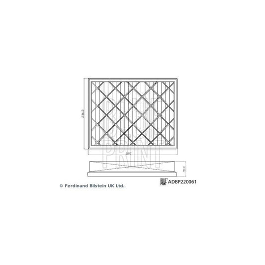 Blue Print ADBP220061 Air Filter For Ford Ranger Mk3 (Tke)