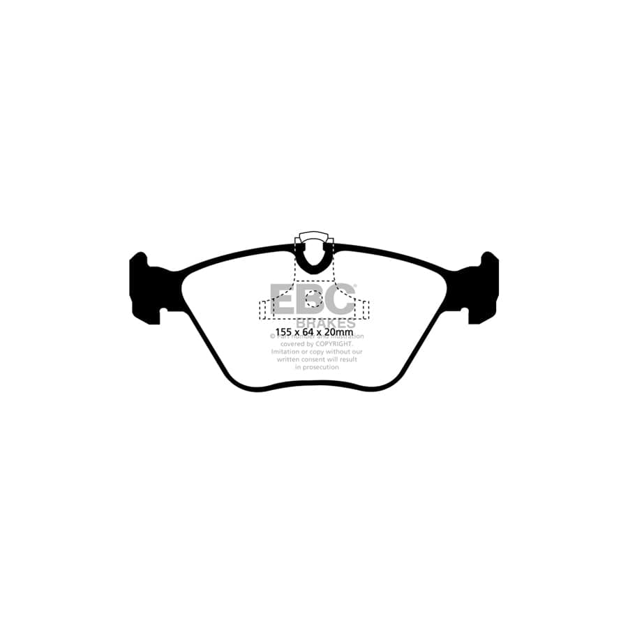 EBC PD19KF546 BMW E46 E85 E86 Bluestuff Front Brake Pad & BSD Disc Kit - ATE Caliper 2 | ML Performance UK Car Parts
