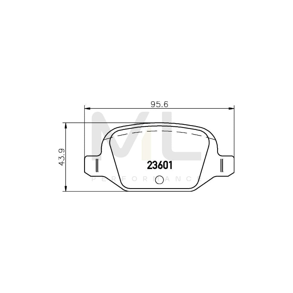 Hella 8DB 355 009-551 Brake Pad Set Not Prepared For Wear Indicator, With Accessories | ML Performance Car Parts