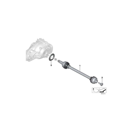 Genuine BMW 33208487514 G06 G05 G07 Output Shaft, Rear Right (Inc. X6 30dX, X7 30dX & X5 30dX) | ML Performance UK Car Parts