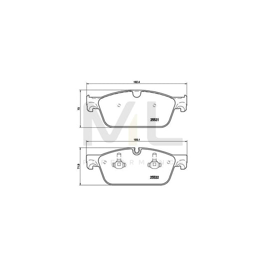 Brembo P 50 102 Brake Pad Set Prepared For Wear Indicator | ML Performance Car Parts