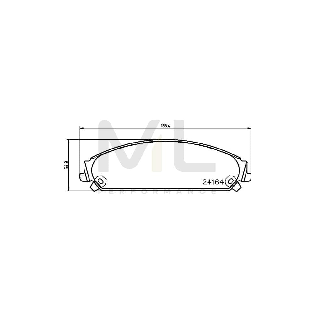 Hella 8DB 355 011-891 Brake Pad Set With Acoustic Wear Warning | ML Performance Car Parts