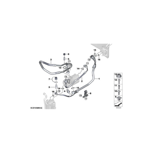 Genuine BMW 64539354538 G01 Refrigerant Line, Dual Line R1234YF (Inc. X3 30eX) | ML Performance UK