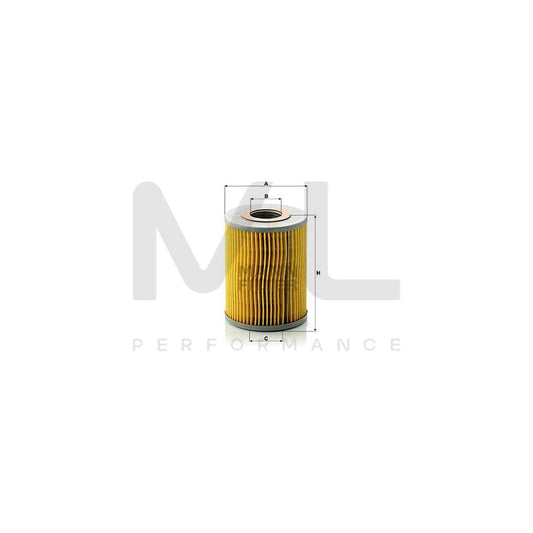 MANN-FILTER H 1038 x Oil Filter with seal, Filter Insert | ML Performance Car Parts