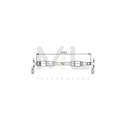 BOSCH 1 987 481 674 Brake Hose 375mm, M10x1 | ML Performance Car Parts