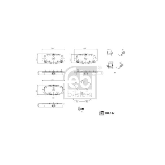 Febi Bilstein 184237 Brake Pad Set