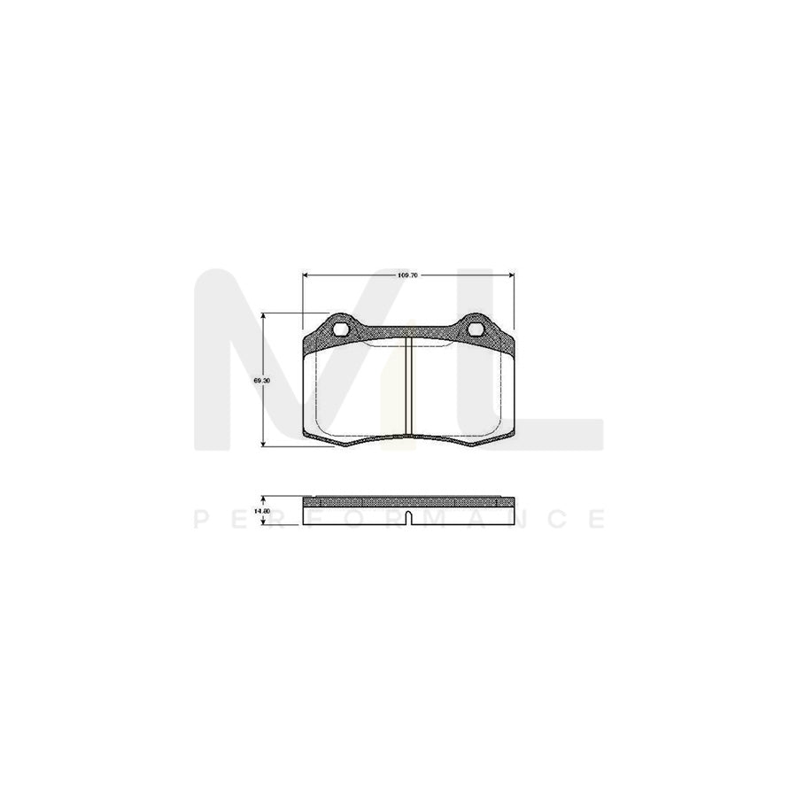 Bosch 0986Tb2244 Brake Pad Set Excl. Wear Warning Contact  | ML Performance Car Parts