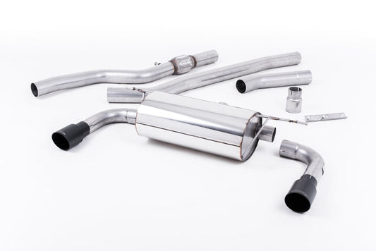 MillTek SSXBM1006 BMW F32 428i Cat-Back Dual-Outlet Non-Resonated with Cerakote Black Tips