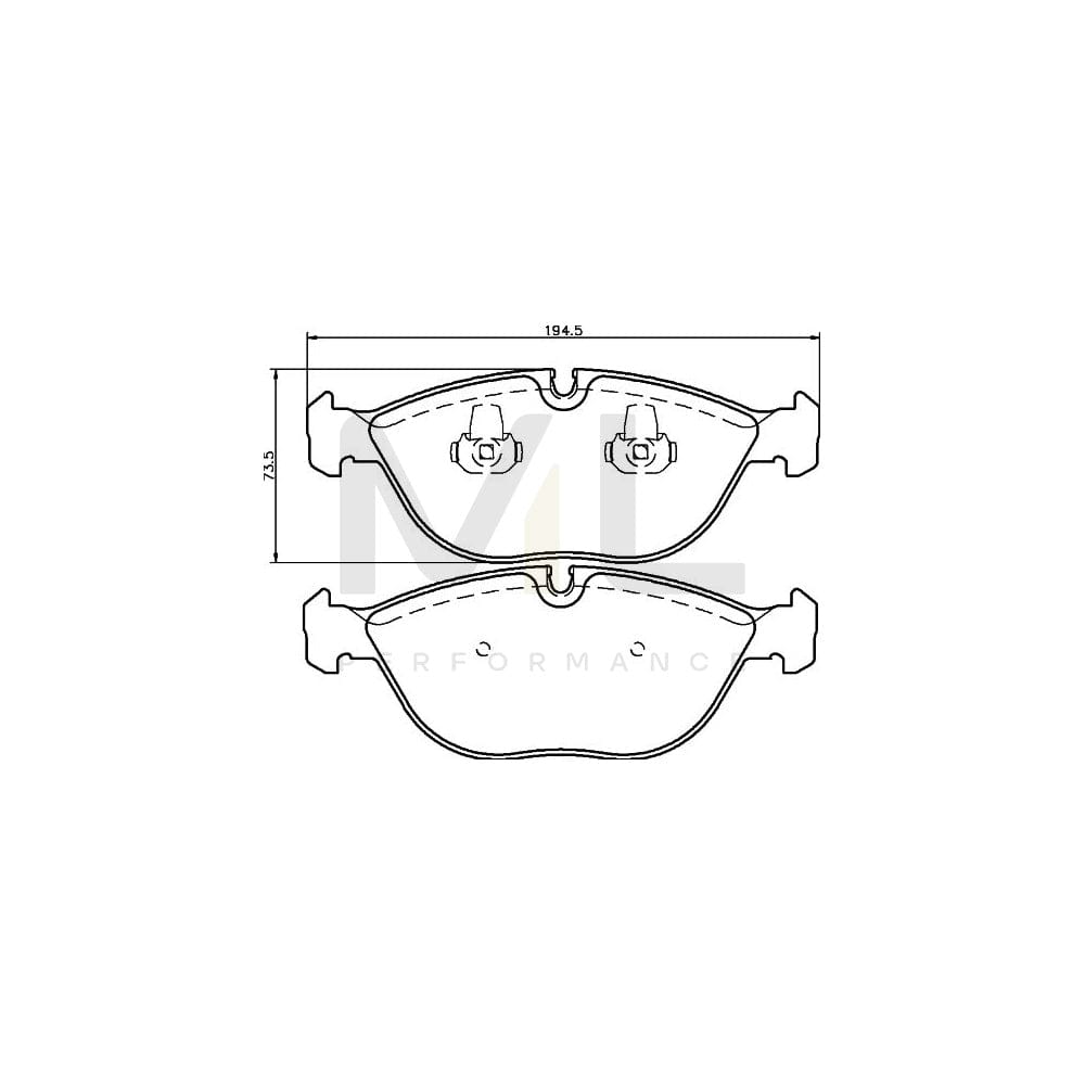 Hella 8DB 355 008-261 Brake Pad Set Prepared For Wear Indicator | ML Performance Car Parts