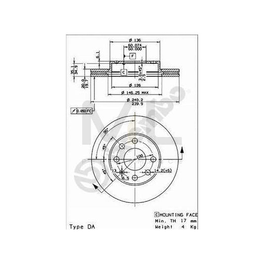 BREMBO MAX LINE 09.8635.75 Brake Disc Internally Vented, Slotted, Coated, with bolts/screws | ML Performance Car Parts