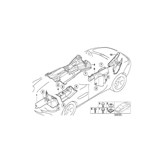 Genuine BMW 51488234106 E52 Heat Shield, Engine Mount, Right (Inc. ALPINA V8 & Z8) | ML Performance UK Car Parts