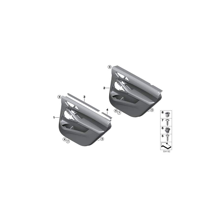 Genuine BMW 51429474266 G07 Door Trim Panel, Rear, Right TARUFO (Inc. X7 40iX, X7 M50iX & X7 M50dX) | ML Performance UK Car Parts