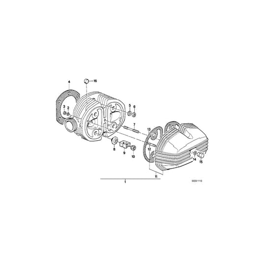 Genuine BMW 11121263762 Rocker Box Cover Left SILBER (Inc. R65LS, R45/N & R45T/N) | ML Performance UK Car Parts