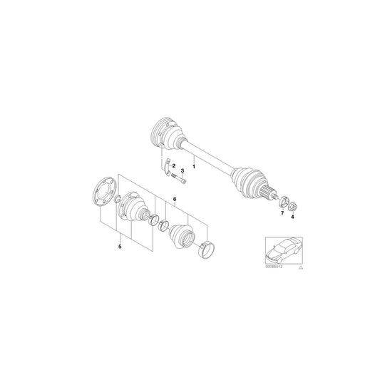 Genuine BMW 33211226901 E30 Exch. Output Shaft Abs (Inc. 320is, 318is & 325i) | ML Performance UK Car Parts