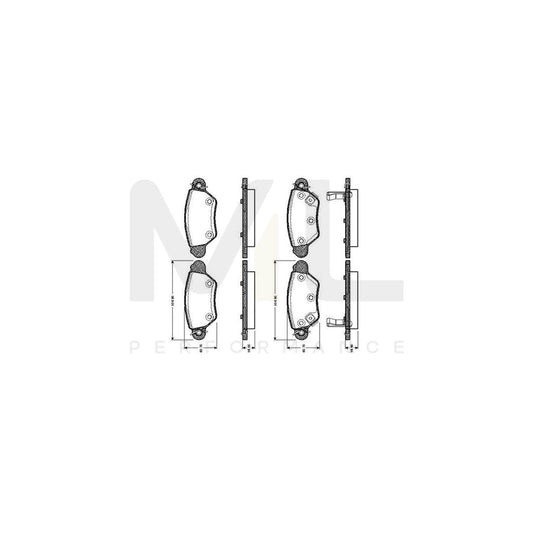 Bosch 0986Tb2336 Brake Pad Set Excl. Wear Warning Contact, With Accessories  | ML Performance Car Parts