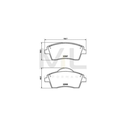 Hella 8DB 355 040-351 Brake Pad Set For Volvo Xc40 (536) Not Prepared For Wear Indicator, With Brake Caliper Screws, With Accessories | ML Performance Car Parts