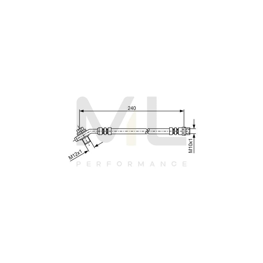 BOSCH 1 987 476 332 Brake Hose for AUDI A4 210mm | ML Performance Car Parts