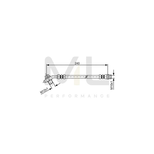 BOSCH 1 987 476 332 Brake Hose for AUDI A4 210mm | ML Performance Car Parts