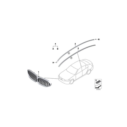 Genuine BMW 51137479519 G20 Roof Molding Left (Inc. 330dX, 320dX & M340iX) | ML Performance UK Car Parts