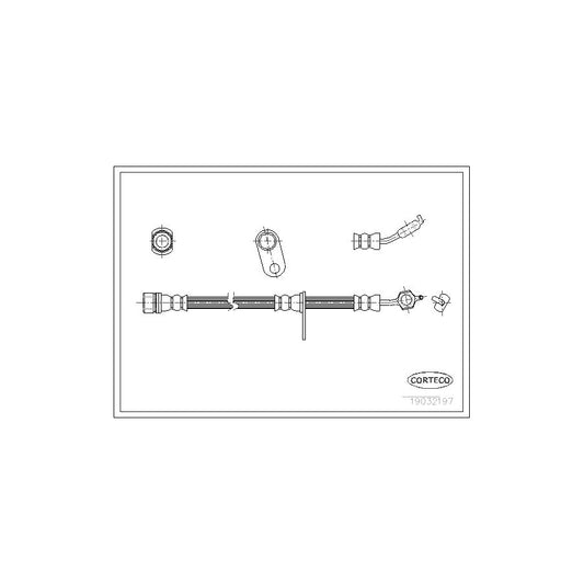 Corteco 19032197 Brake Hose For Toyota Carina E Hatchback (T19) | ML Performance UK
