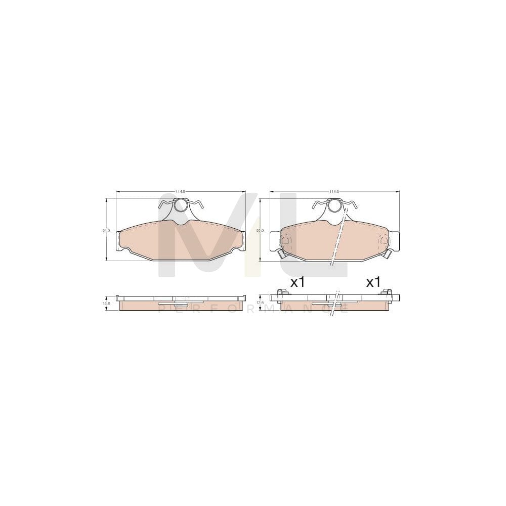 TRW Gdb4089 Brake Pad Set With Acoustic Wear Warning | ML Performance Car Parts