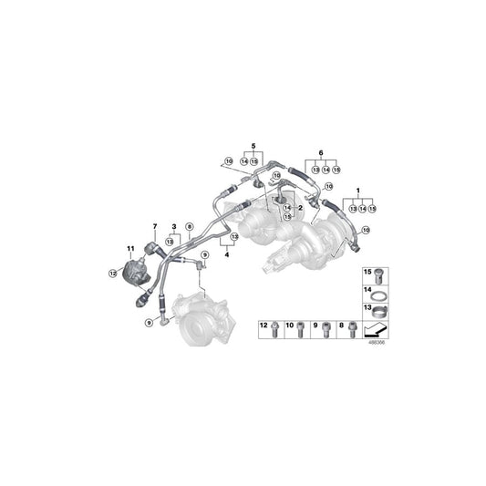 Genuine BMW 11538092599 F92 F93 F90 Coolant Line, Turbocharger Supply Line CYL. 5-8 (Inc. M5 & M8) | ML Performance UK Car Parts
