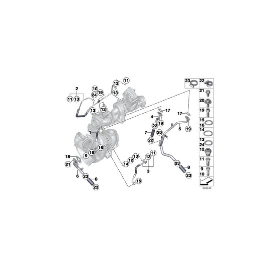 Genuine BMW 11428508030 F15 F10 F16 Oil Pipe (Inc. 750LdX, X5 M50dX & M550dX) | ML Performance UK Car Parts