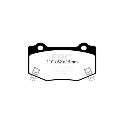 EBC DP33023C Cadillac Chevrolet Redstuff Rear Brake Pads (Inc. ATS-V & Corvette C7) 2 | ML Performance UK Car Parts