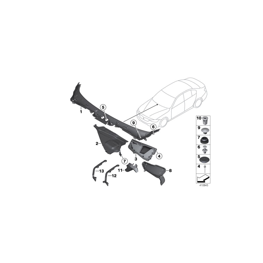 Genuine BMW 51717405639 F34 F32 F36 Right Apron Cover RHD (Inc. 420d, 440i & 430d) | ML Performance UK