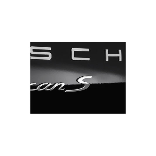 Genuine Porsche S - Chromed Rear Badge For Porsche 95B 1 Macan | ML Performance UK Car Parts