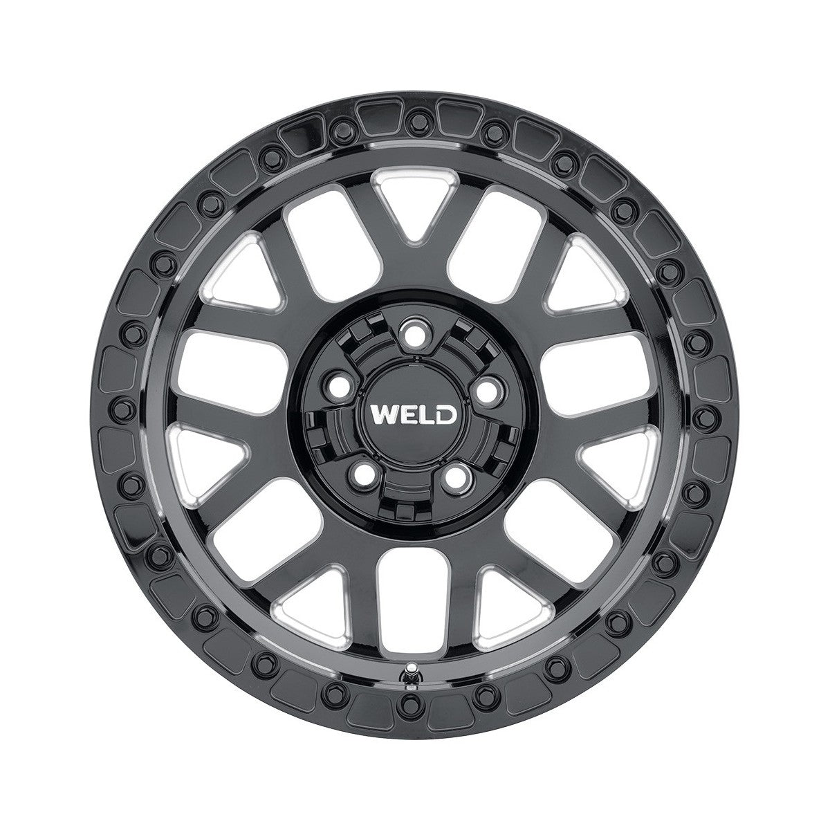 Weld W90279057450 Cinch Beadlock W902 Wheel 17x9 5x127 ET-12 BS4.5 Gloss Black MIL