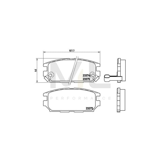 Brembo P 54 025 Brake Pad Set With Acoustic Wear Warning | ML Performance Car Parts