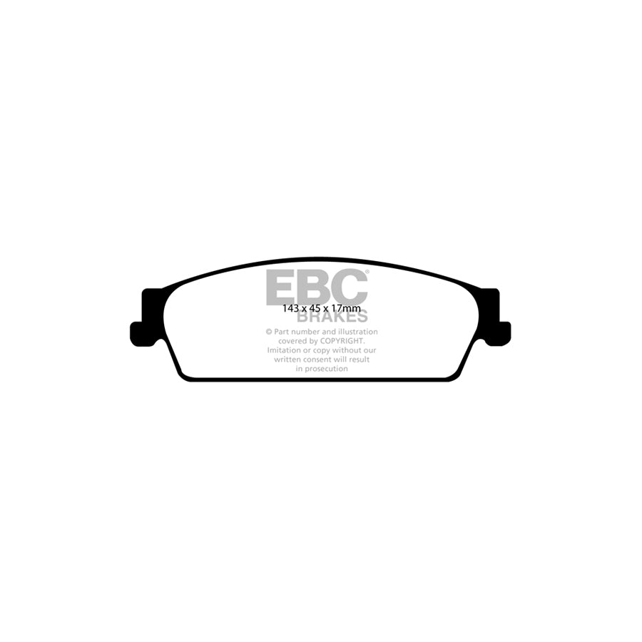 EBC DP41780R Cadillac Chevrolet Gmc Yellowstuff Rear Brake Pads 2 | ML Performance UK Car Parts