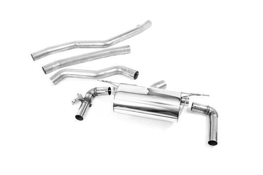 MillTek SSXBM1164 BMW F31 M340i 76mm / 3" Cat-Back System with Polished GT-90 Trims