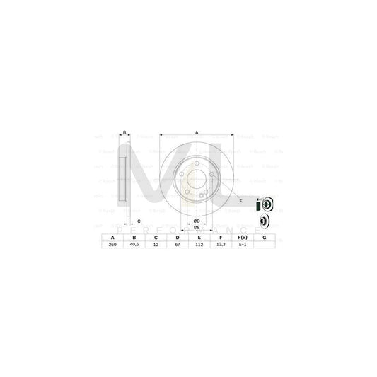 BOSCH 0 986 478 874 Brake Disc suitable for MERCEDES-BENZ A-Class (W168) Solid, Coated | ML Performance Car Parts