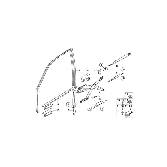 Genuine BMW 51338195386 E38 E67 Gas Spring, Window Lift (Inc. 745LiS, 760LiS & 750iLS) | ML Performance UK Car Parts