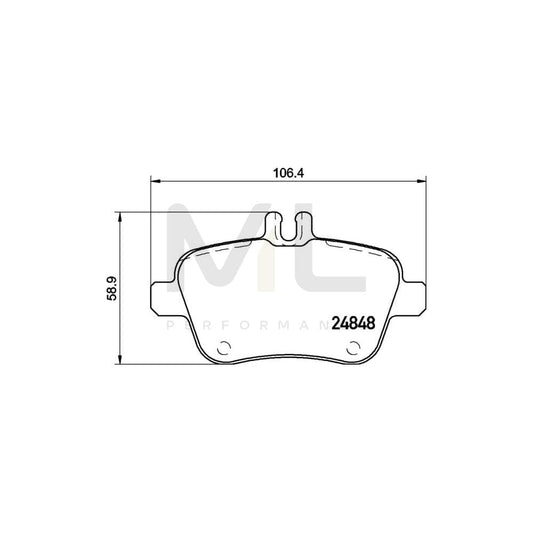 Brembo P 50 140 Brake Pad Set Prepared For Wear Indicator, With Brake Caliper Screws | ML Performance Car Parts