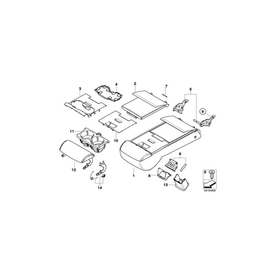 Genuine BMW 52209153175 E60 Cover, Belt Outlet, Center SCHWARZ (Inc. 523i, 540i & 520i) | ML Performance UK Car Parts