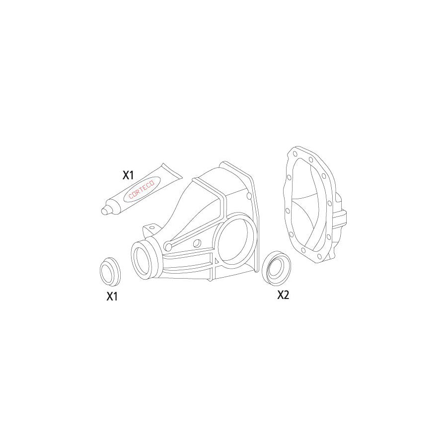Corteco 19535825 Gasket Set, Differential Suitable For Mercedes-Benz Clk Coupe (C208) | ML Performance UK