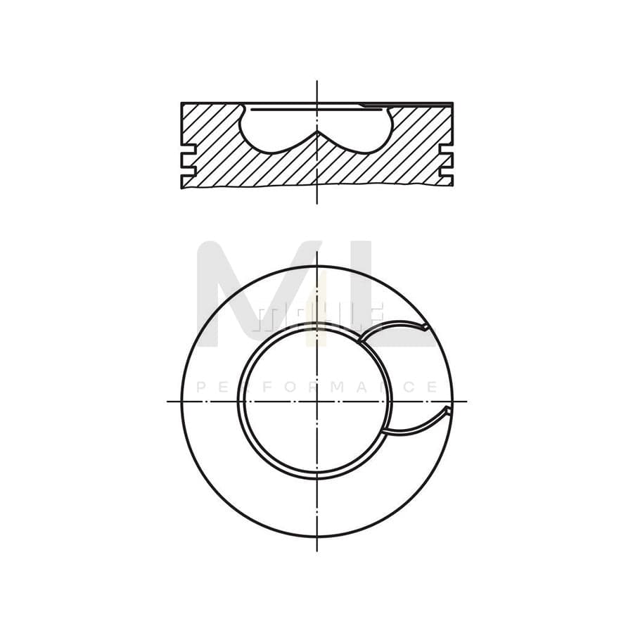MAHLE ORIGINAL 008 09 00 Piston 120,0 mm, with cooling duct, with piston ring carrier | ML Performance Car Parts