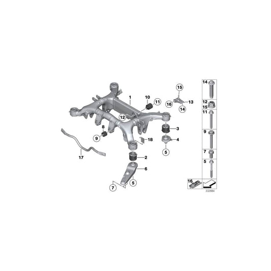 Genuine BMW 33316795683 F02 F01 RR4 Absorbing Piece (Inc. Ghost, 760i & Ghost EWB) | ML Performance UK Car Parts