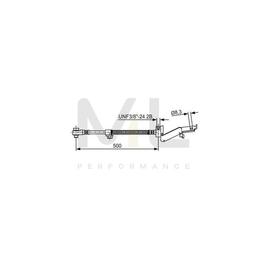BOSCH 1 987 476 865 Brake Hose 500mm | ML Performance Car Parts
