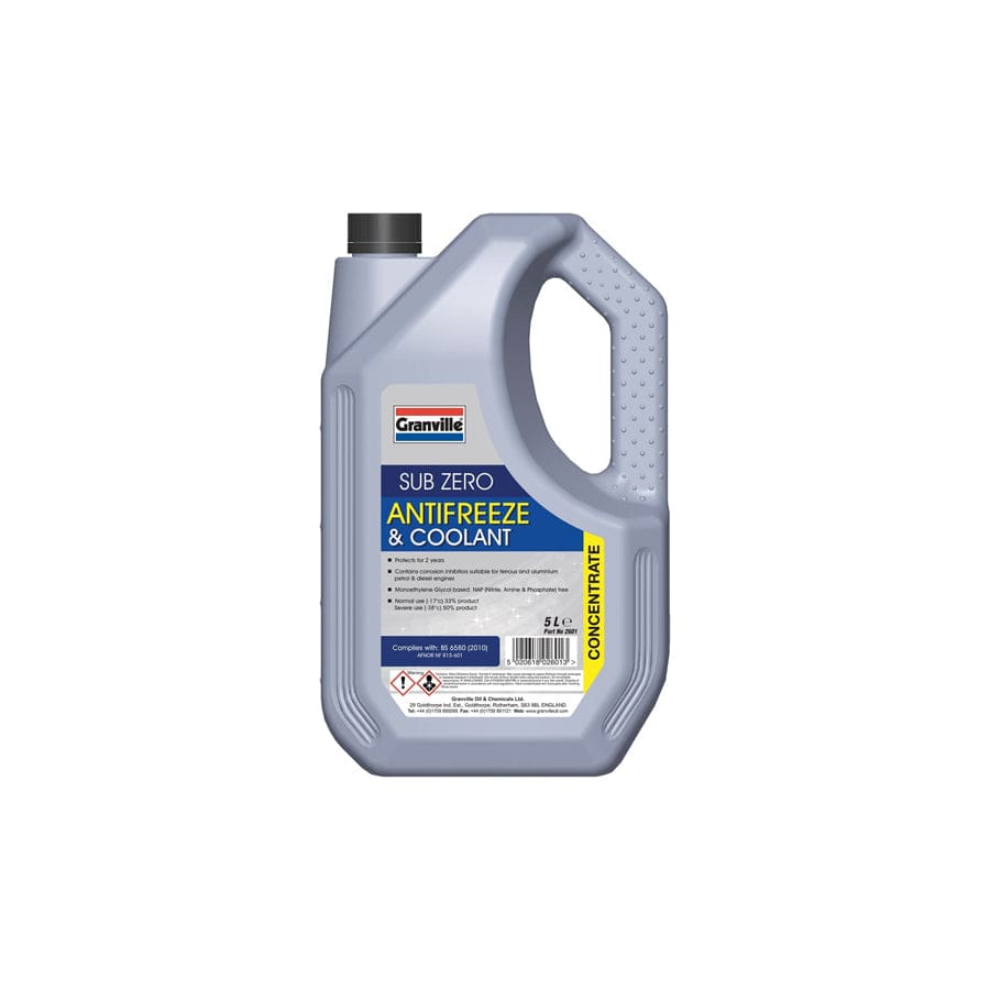 GRANVILLE 7100085 Sub Zero Blue Coolant Concentrate - 5 Litre | ML Performance UK UK