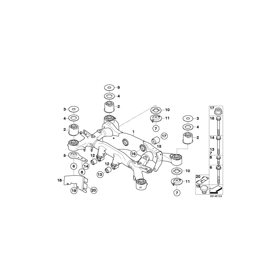 Genuine BMW 33316768581 E65 E67 E66 Hex Bolt With Washer M14X1,5X138 (Inc. 760i, 735Li & 740d) | ML Performance UK Car Parts