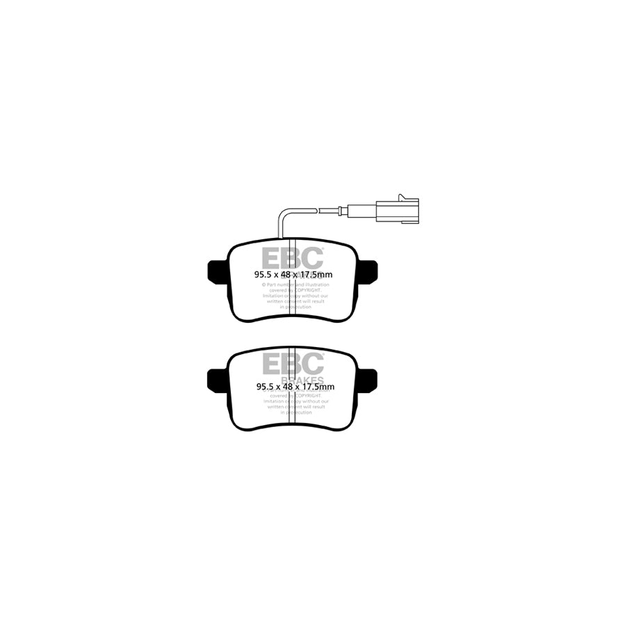 EBC DP22079 Alfa Romeo Giulietta (940) Greenstuff Rear Brake Pads 2 | ML Performance UK Car Parts