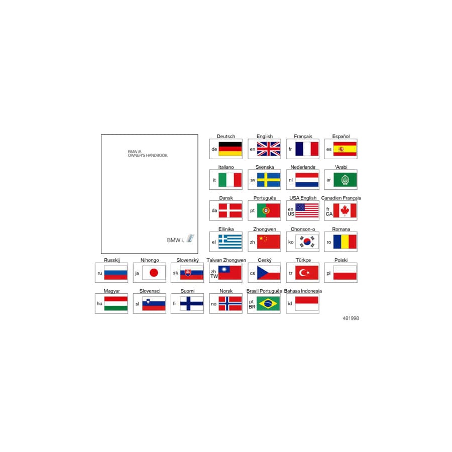 Genuine BMW 01402925707 Owner's Manual For KO (Inc. i8) | ML Performance UK Car Parts