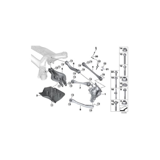 Genuine BMW 33309909455 G20 G21 Hexagon Screw With Flange M12X1,5X95 ZNS3 (Inc. 320iX, 320i & M340i) | ML Performance UK Car Parts